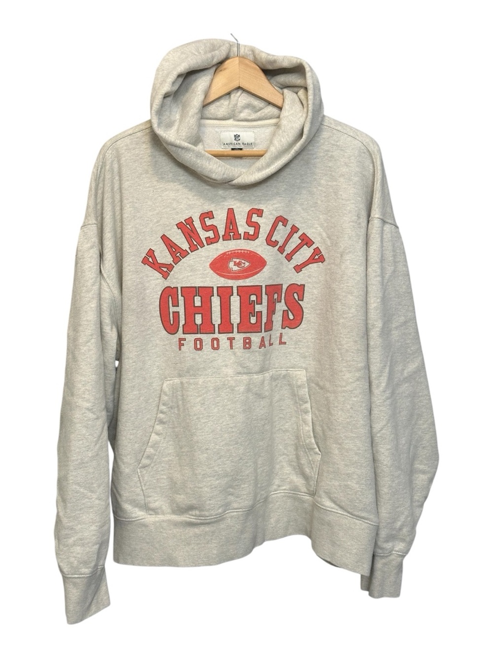 🪓 American Eagle Kansas City Chiefs Men's Gray Pullover Hoodie